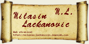 Milašin Lackanović vizit kartica